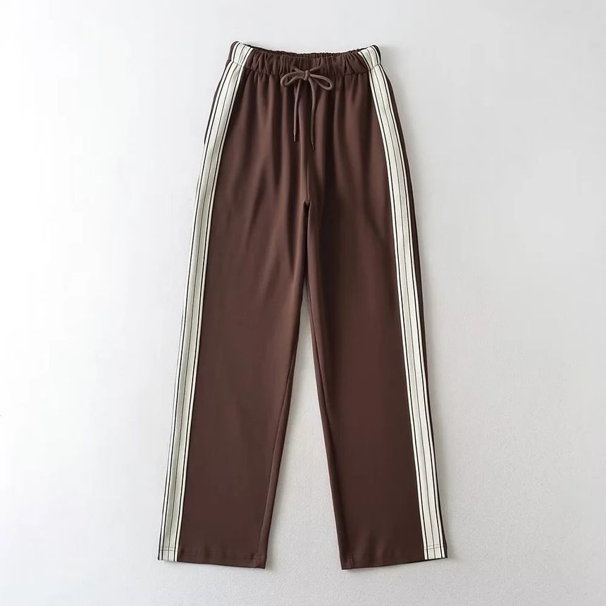 Opuscule - High Rise gestreepte losse joggingbroek