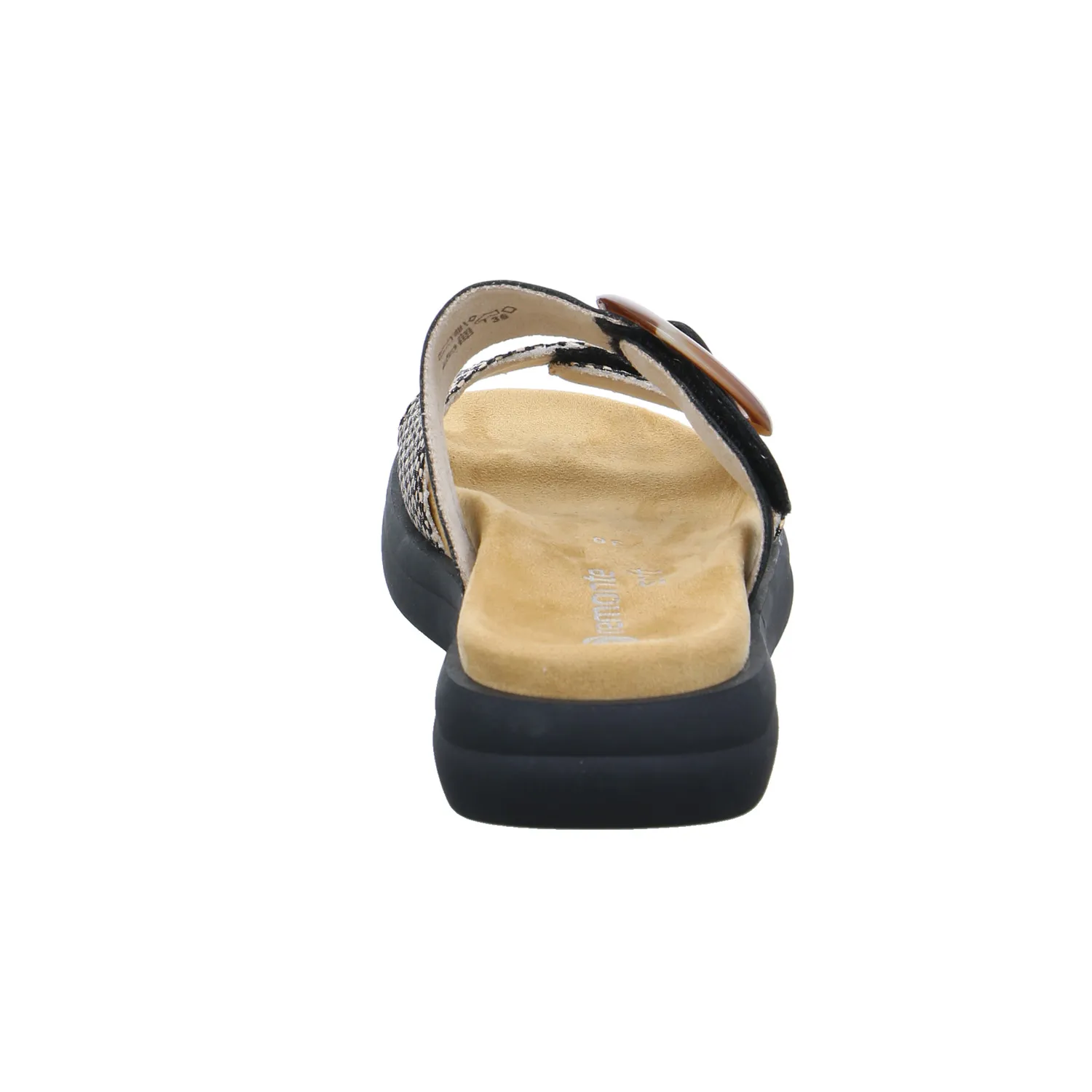 REMONTE Pantolette Schwarz Leder