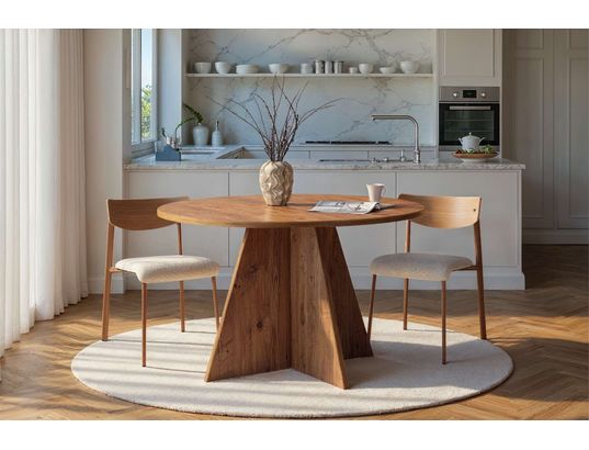 CONCEPT1 - Table Virella pin atlantique 120 x 120 x h75