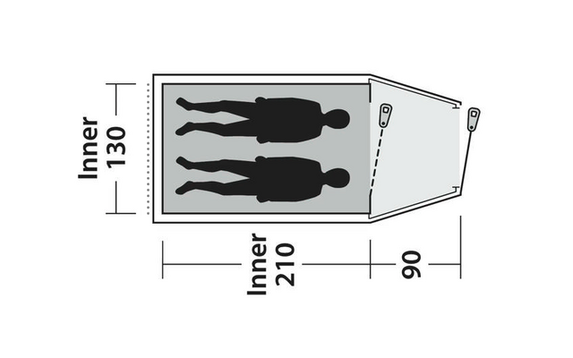 Outwell Earth 2 Tunnelzelt für 2 Personen dunkelkrün