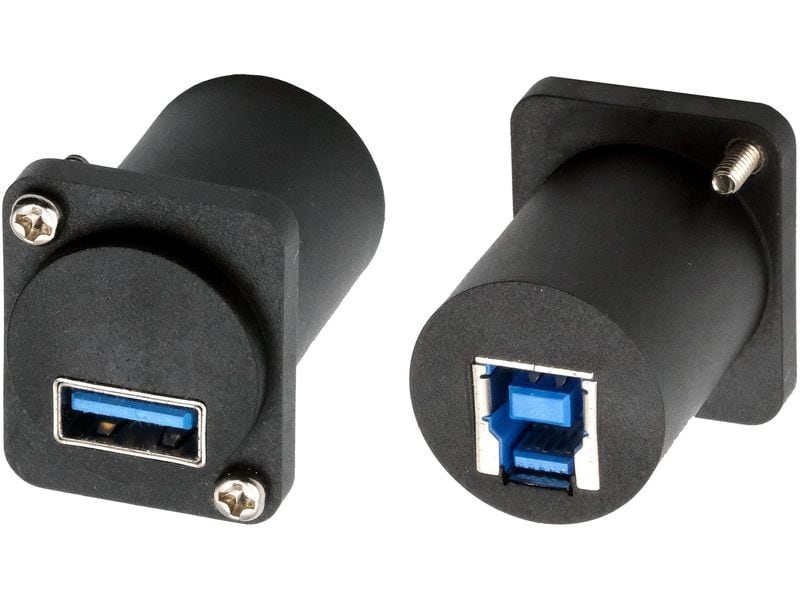 Exsys USB 3.1 Adapter D-Typ USB-A Buchse - USB-B Buchse D-Typ Adapter USB-A Buchse zu USB-B Buchse, USB 3.2 Gen 1