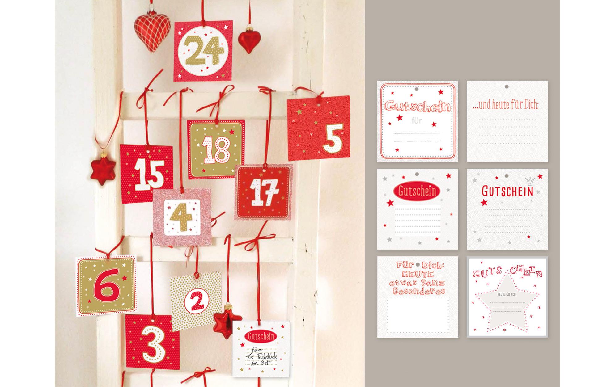 Adventskalender Gutschein 25-teiligAdventskalender zum Schreiben von Gutscheinen