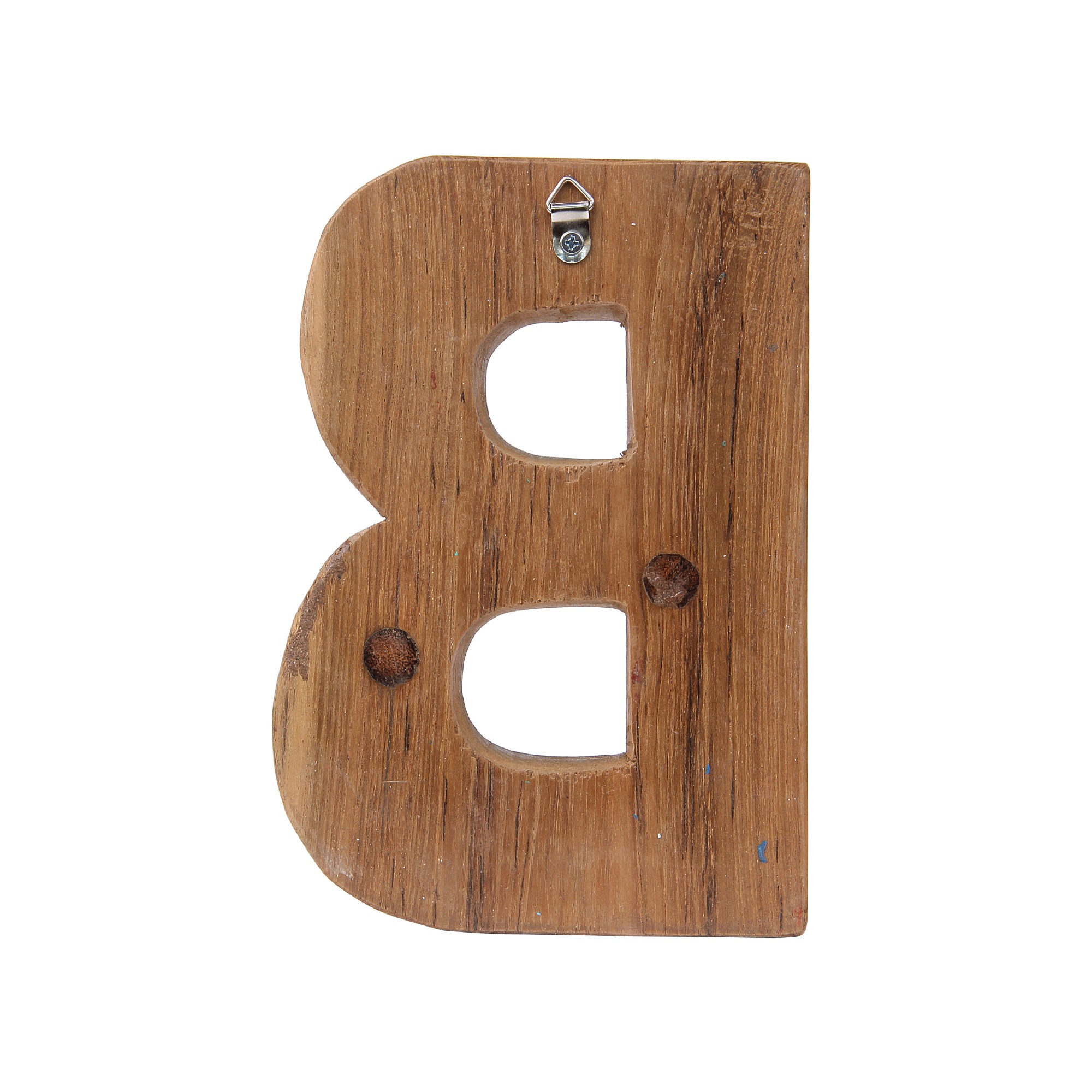 Holzbuchstabe 'B', mehrfarbig, T 2,5 cm, B 13 cm, H 19 cm von fischer's lagerhaus