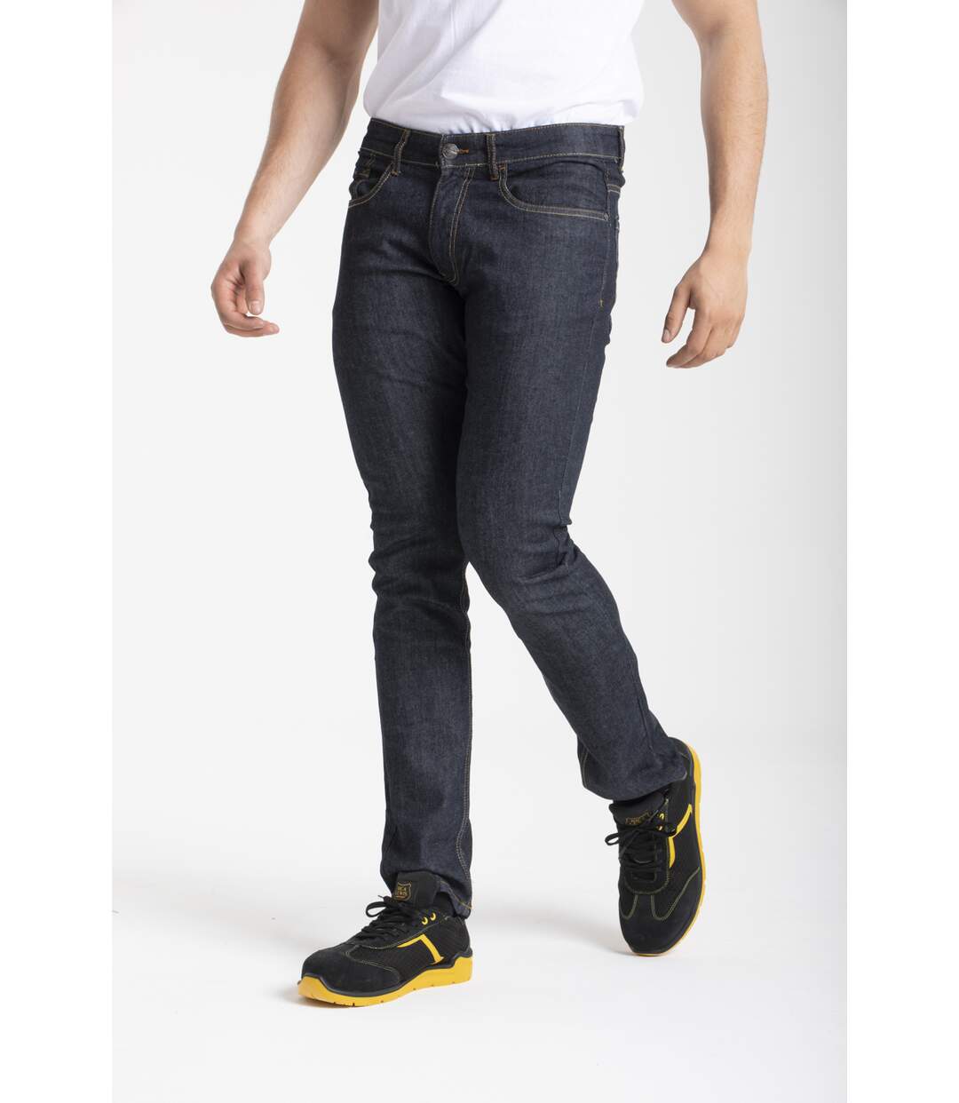 Jeans de travail coupe droite ajustée brut stretch DENIM