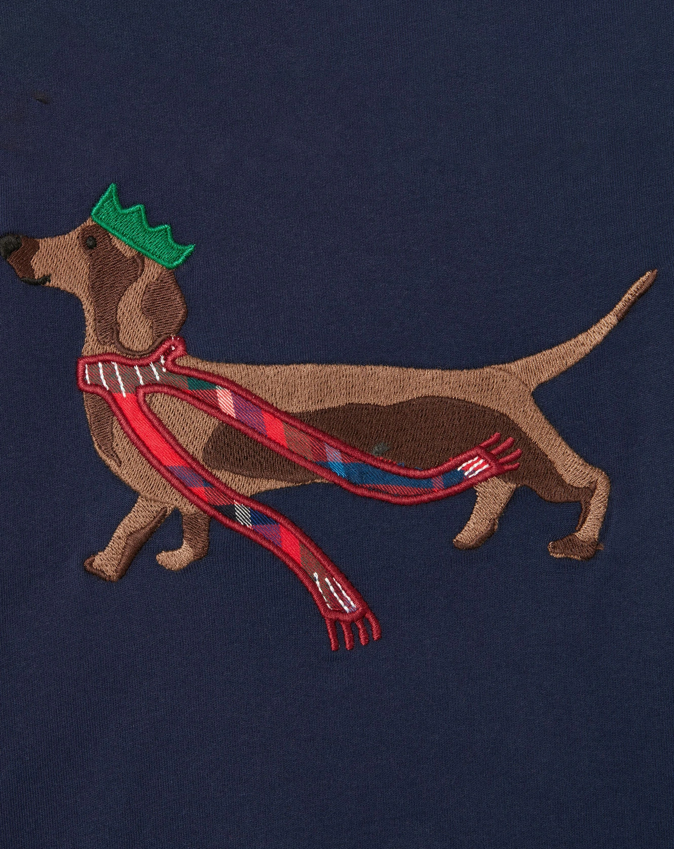 Schlafanzug GOODNIGHT XMAS DOG in rot/blau
