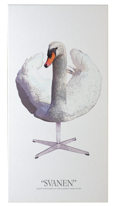 Akustikbillede Art-Acoustic svanen 60 x 120 cm - hvid