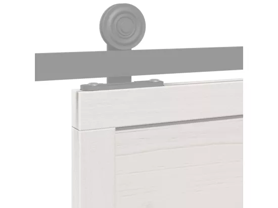 Porte de grange blanc 100x208 cm bois massif de pin
