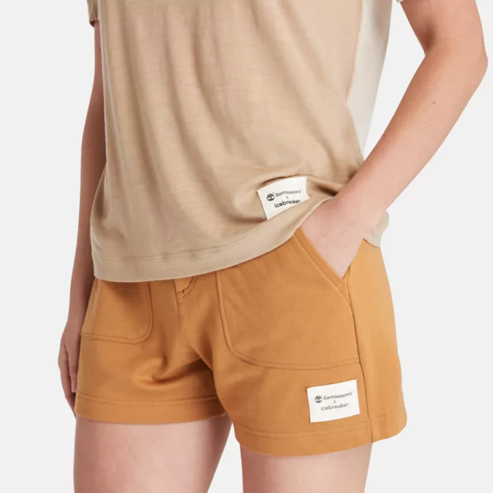 T-shirt Timberland x Icebreaker ZoneKnit en tricot de laine mérinos pour femme en beige