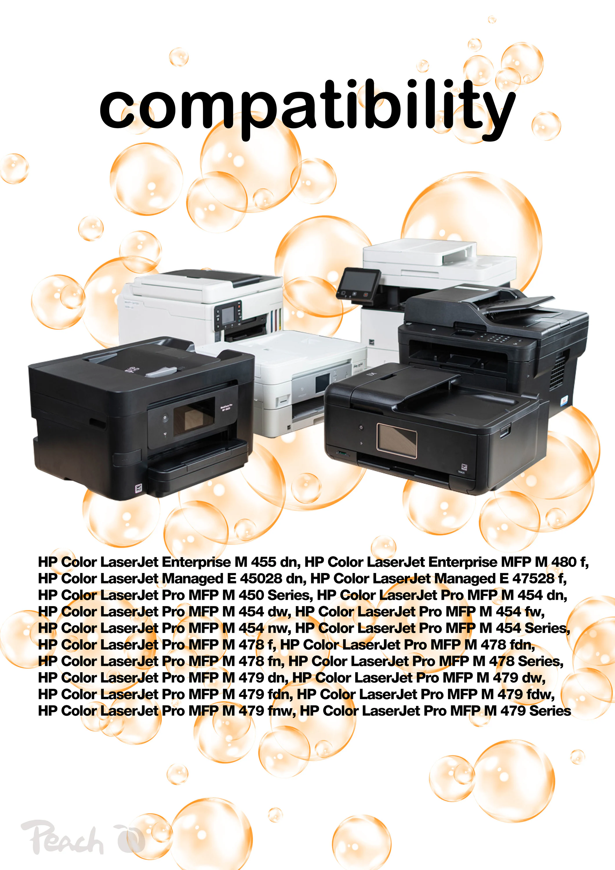 Peach HP 415 A Toner bk ersetzt HP No. 415A, W2030A für z.B. HP Color LaserJet Pro MFP M 479 dw, HP Color LaserJet Enterprise MFP M 480 f (wiederaufbereitet)