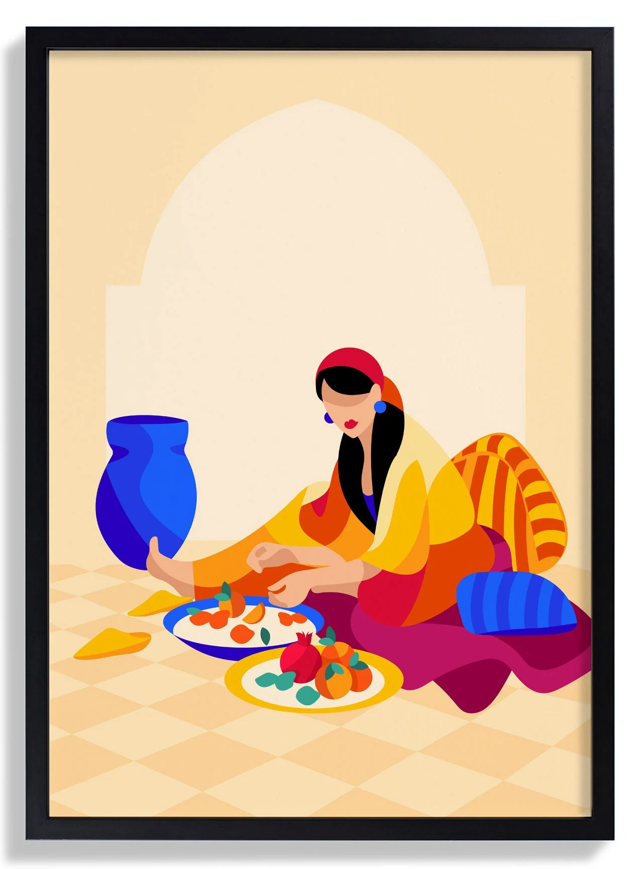 Femmes aux fruits von Sofia Doudine