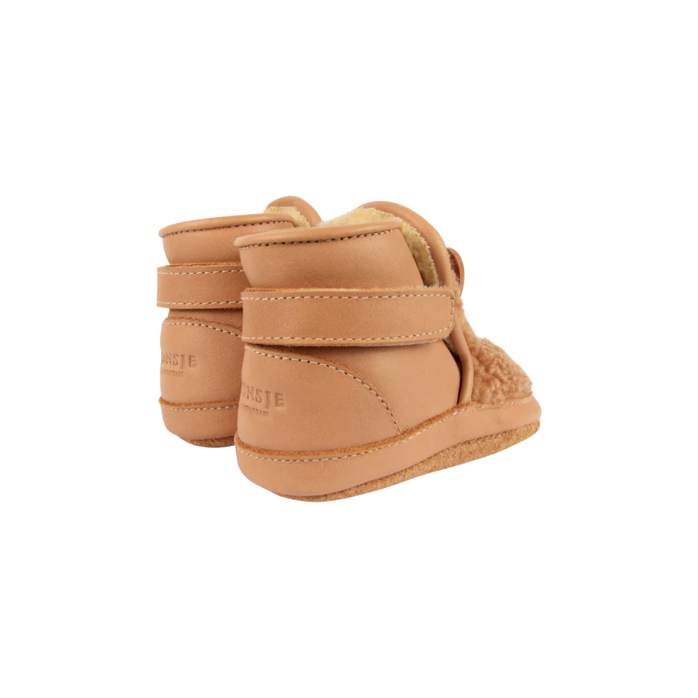 Richy Booties | Teddy Bear | Light Maple Curly Faux Fur