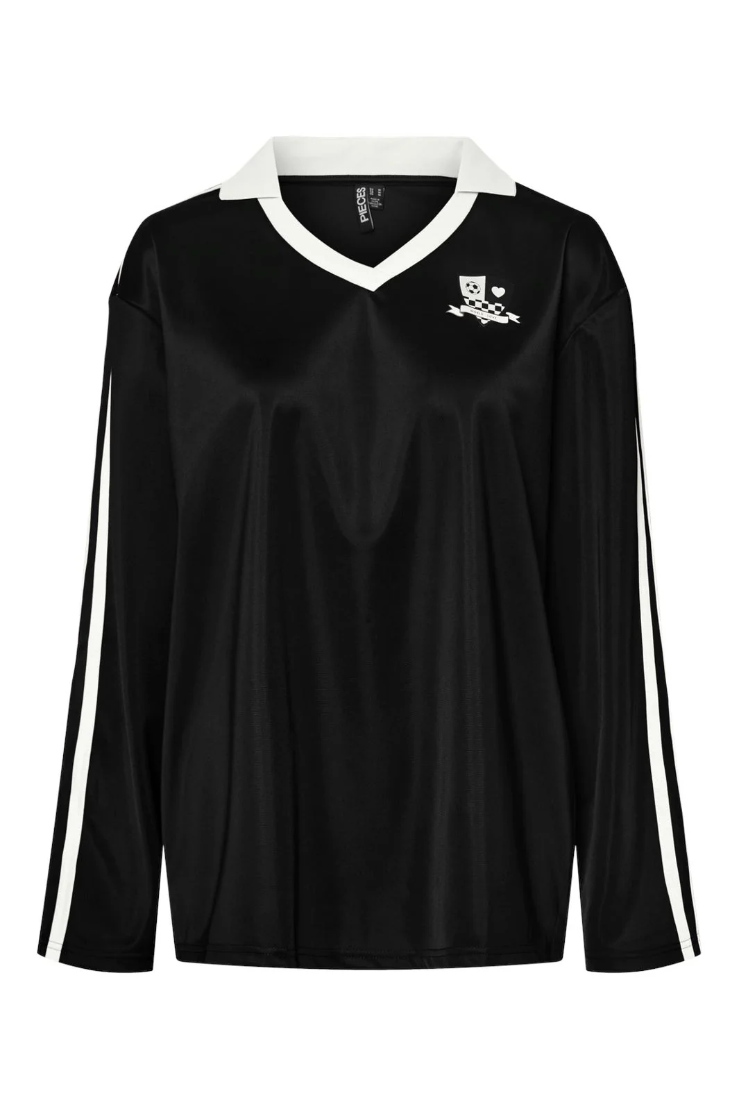 Pieces Pcgrace Ls Polo Shirt Fsy 4823072 black bright white