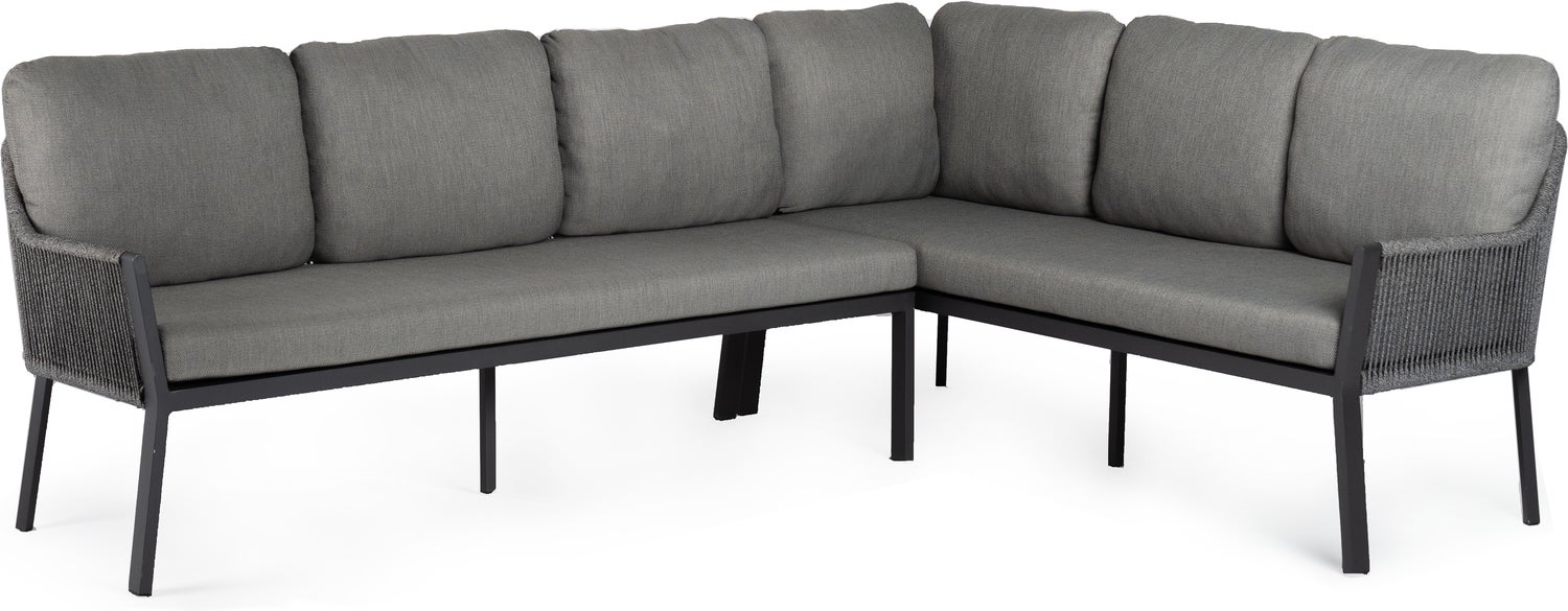 Tierra Outdoor 6-zits loungebank rechts Liv antraciet