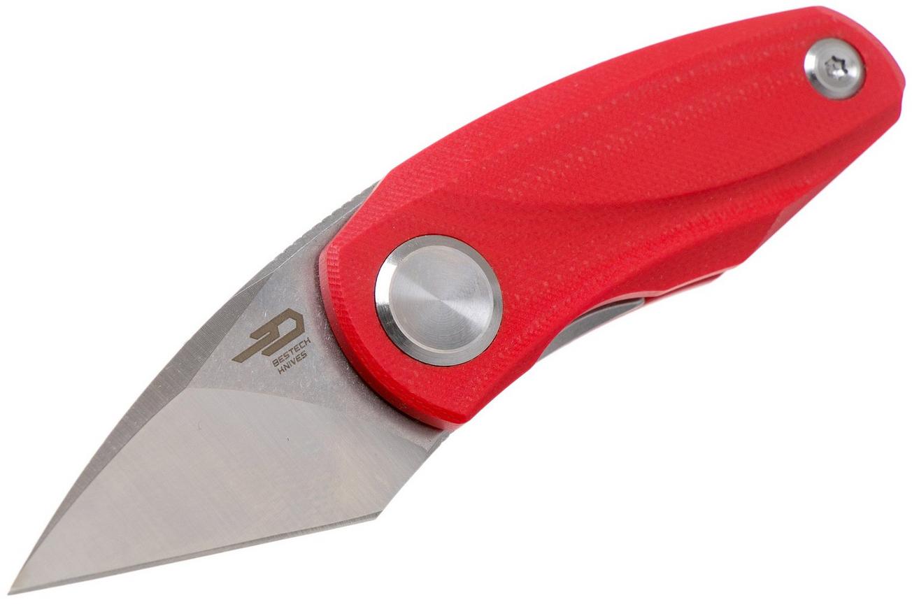 Bestech Tulip Red G10 BG38B zakmes, Ostap Hel design