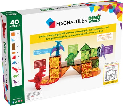 MAGNA-TILES Dino World Byggesett 40 Deler