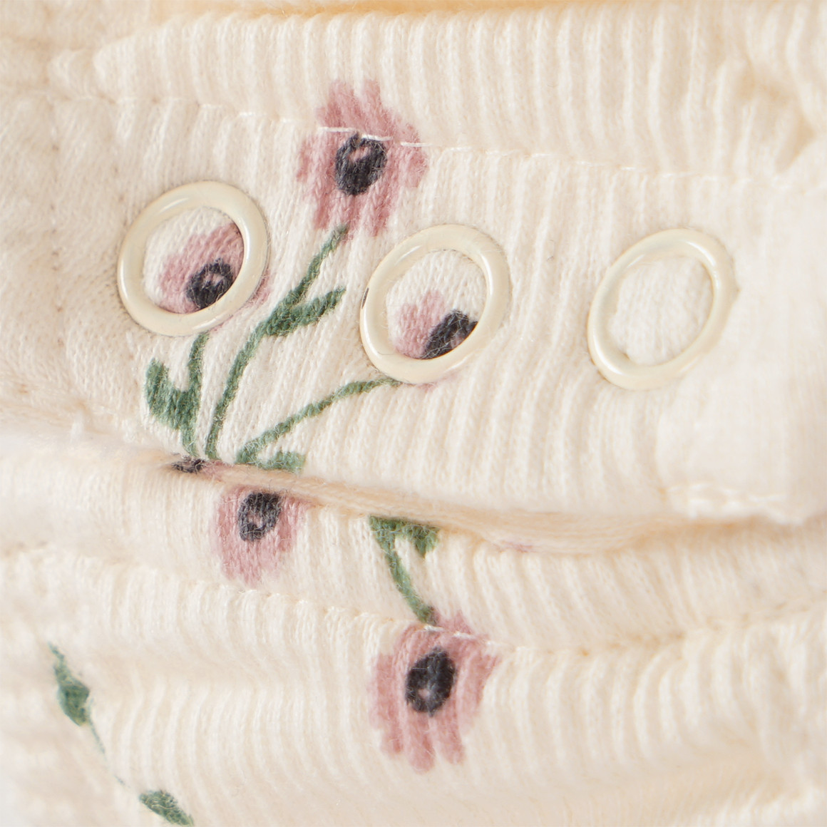 Topomini Newborn Wickelbody mit Blumen-Print creme