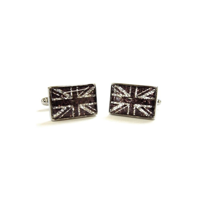 Boutons de manchette, Union jack, Glitter