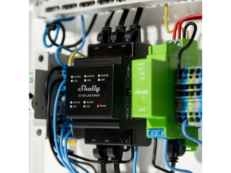 Shelly Smart Home LAN Switch LAN-Switch für die DIN-Schienen