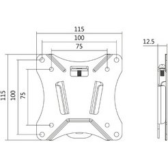 Support mural pour TV, plat, 33,02 - 68,58 cm
