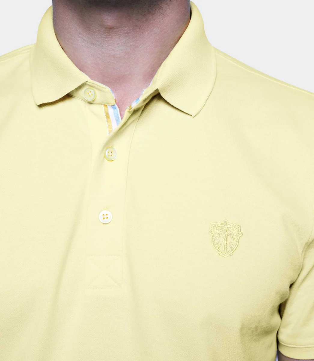 Polo manches courtes jaune 