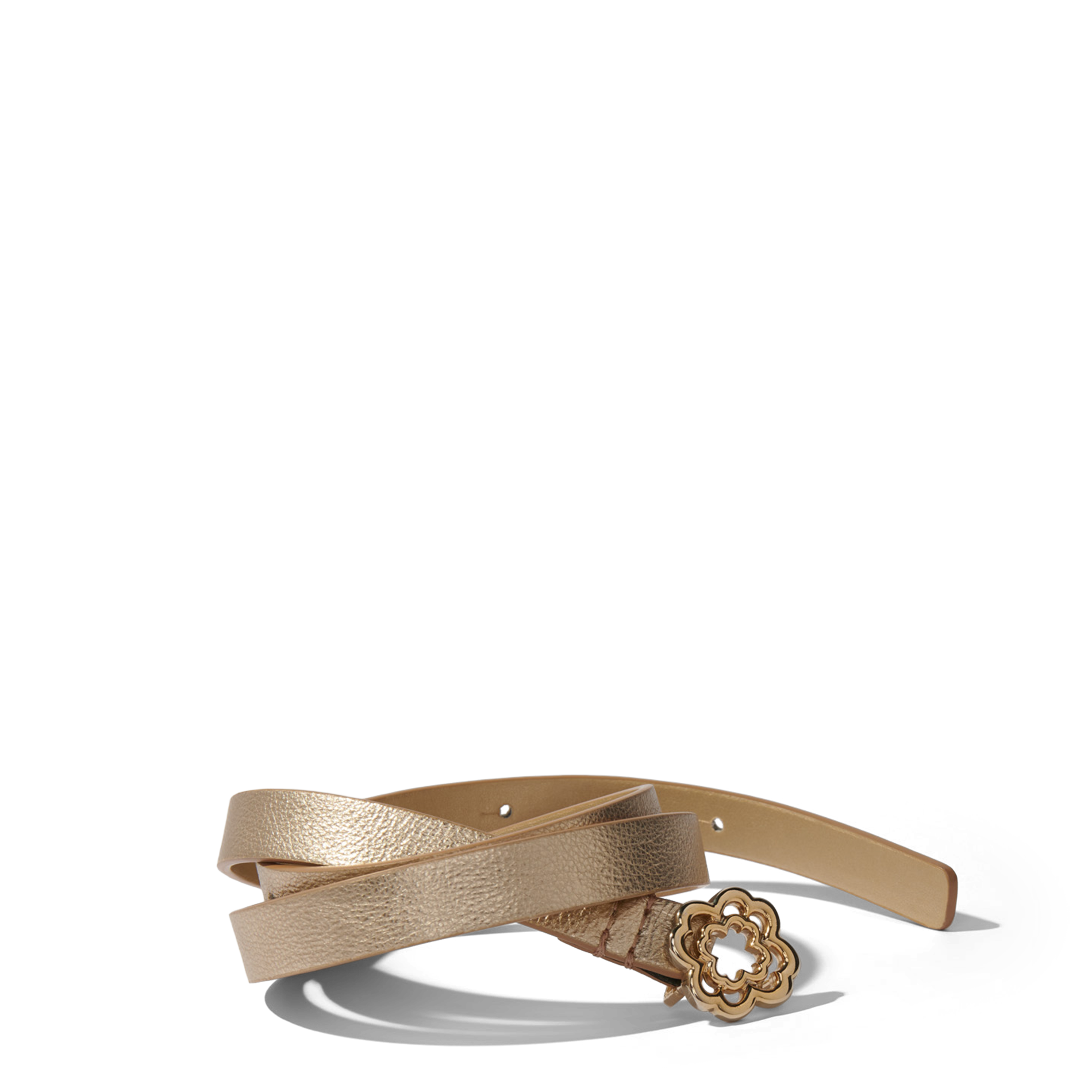 Ceinture fine métallisée | Doré
