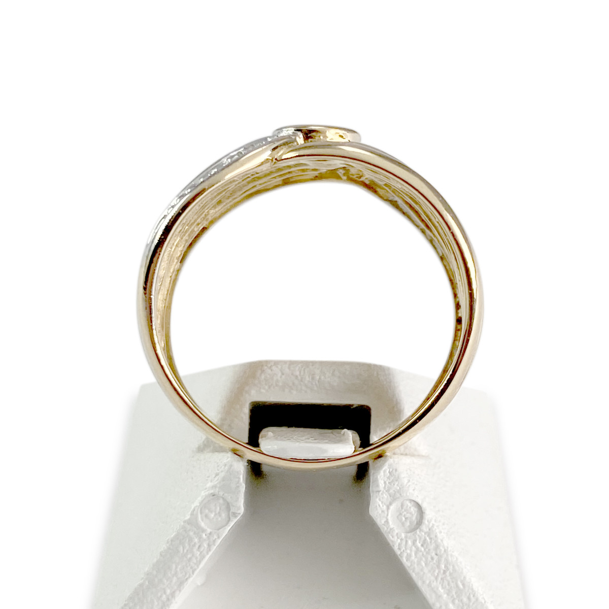 Bague d'occasion or 750 2 tons diamants
