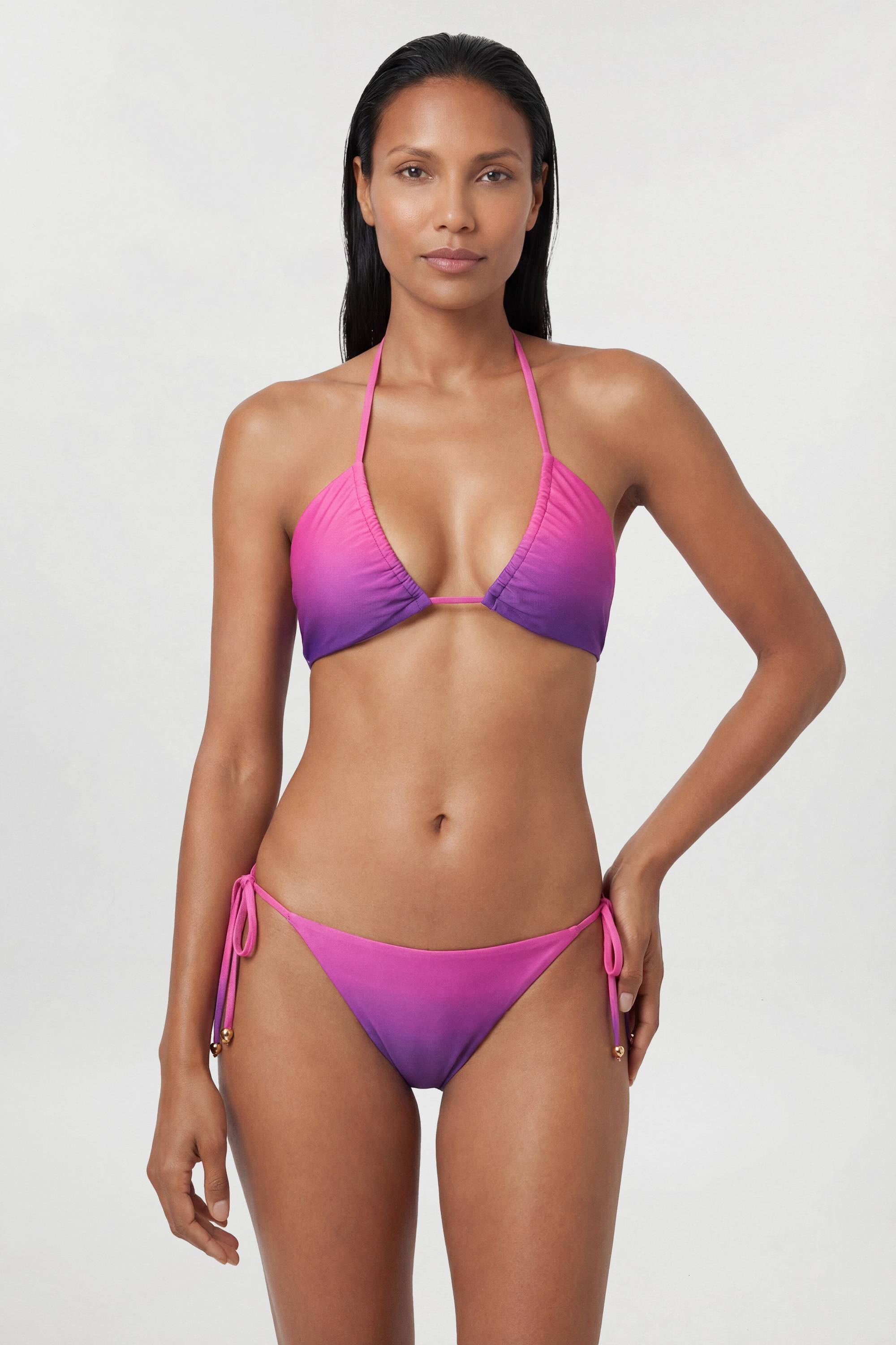KarenMillen Haut De Bikini Ombré À Liens Latéraux