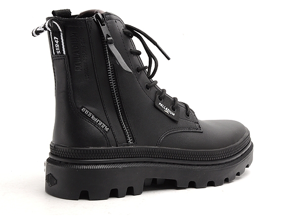 Palladium boots bottine plates femme pallatrooper zip noir