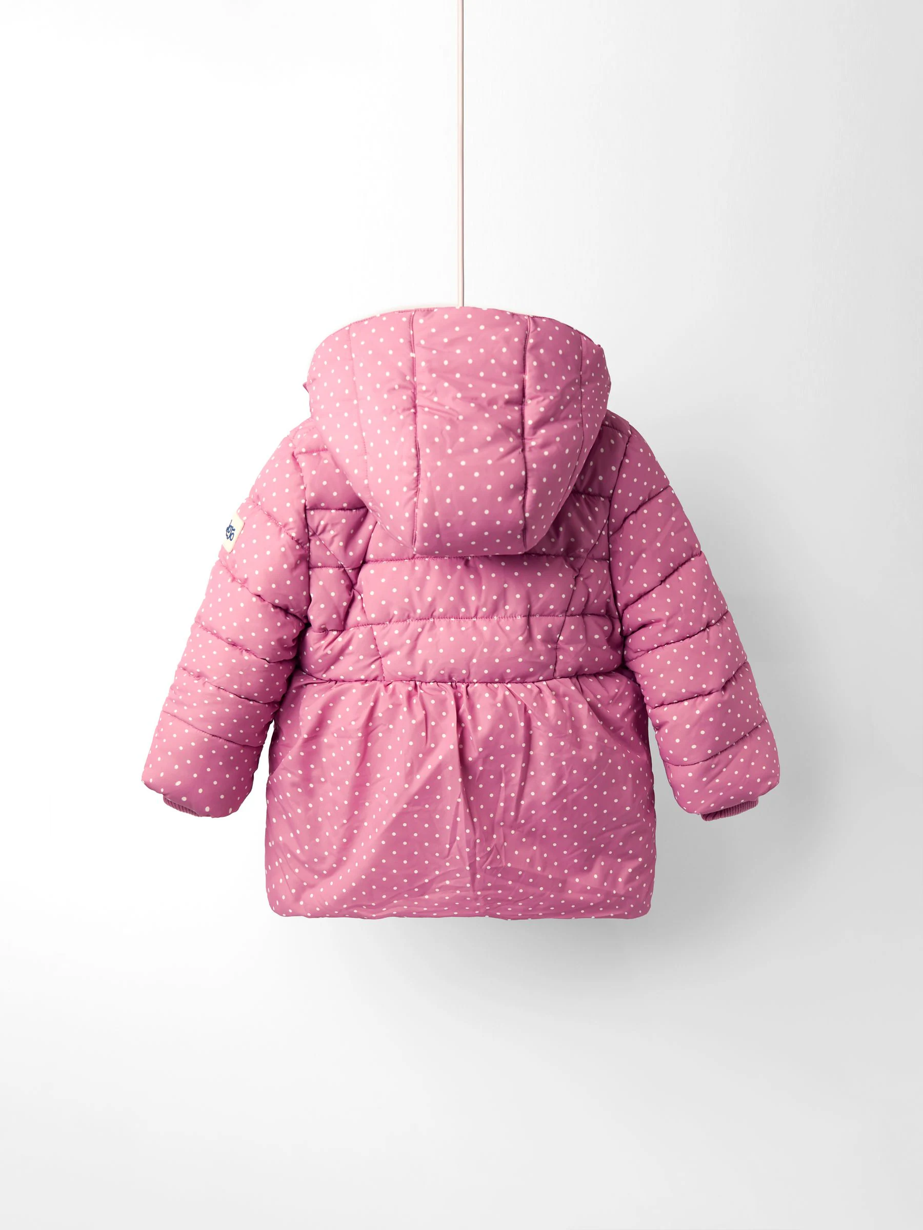 Roze met eenhoornprint - JoJo Maman Bébé gewatteerde jas met fleecevoering
