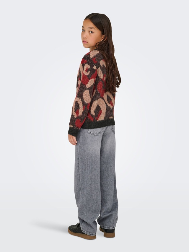 KIDS ONLY Rundhalspullover »KOGWILD L/S JQ O-NECK KNT«