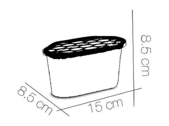 Lot de 4 déshumidificateur pour l'humidité, absorbeur d'humidité 180 gr, capacité 350 ml - Longueur 15 x Profondeur 8.5 x Hauteur 8.5 cm