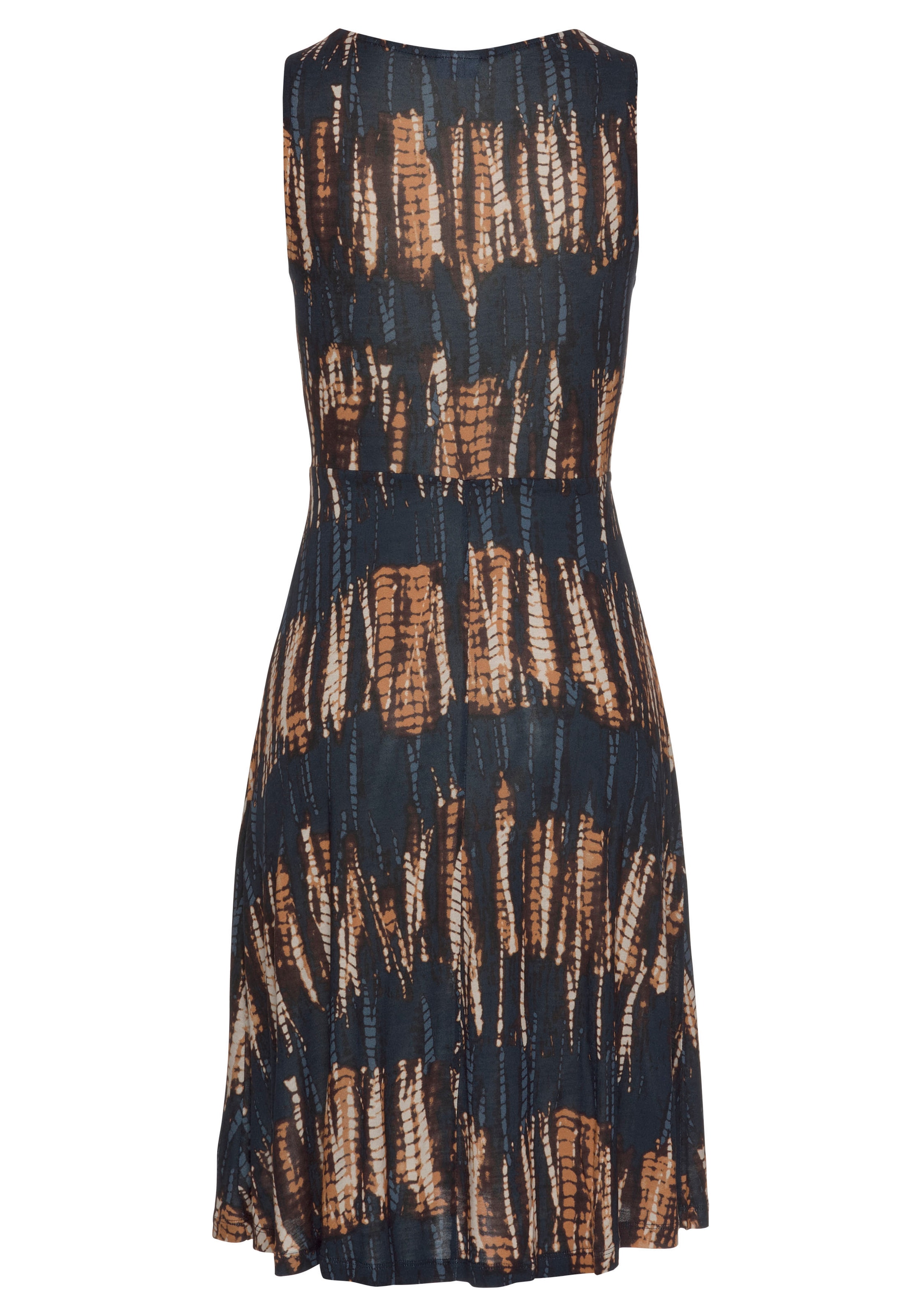 Buffalo Jerseykleid mit Alloverdruck und Bindeband, Trägerkleid, Strandkleid, sommerlich