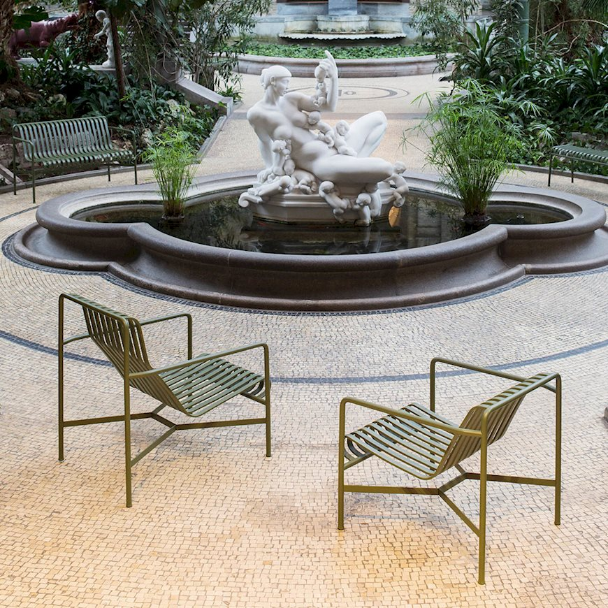 Loungestoel Palissade laag olive