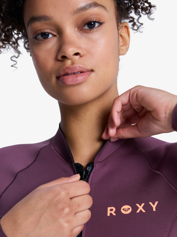 1mm Swell Natural Springsuit manches longues front zip Violet Femme