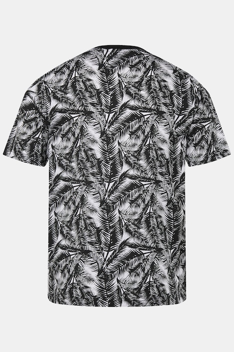 Men+ T-Shirt, Halbarm, Blätter-Druck, bis 84/86