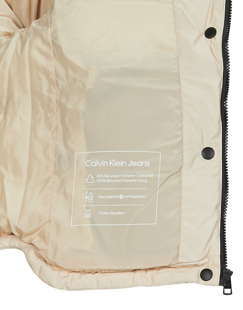 Calvin Klein Jeans - MONOLOGO NON DOWN SHORT PUFFER - Beige