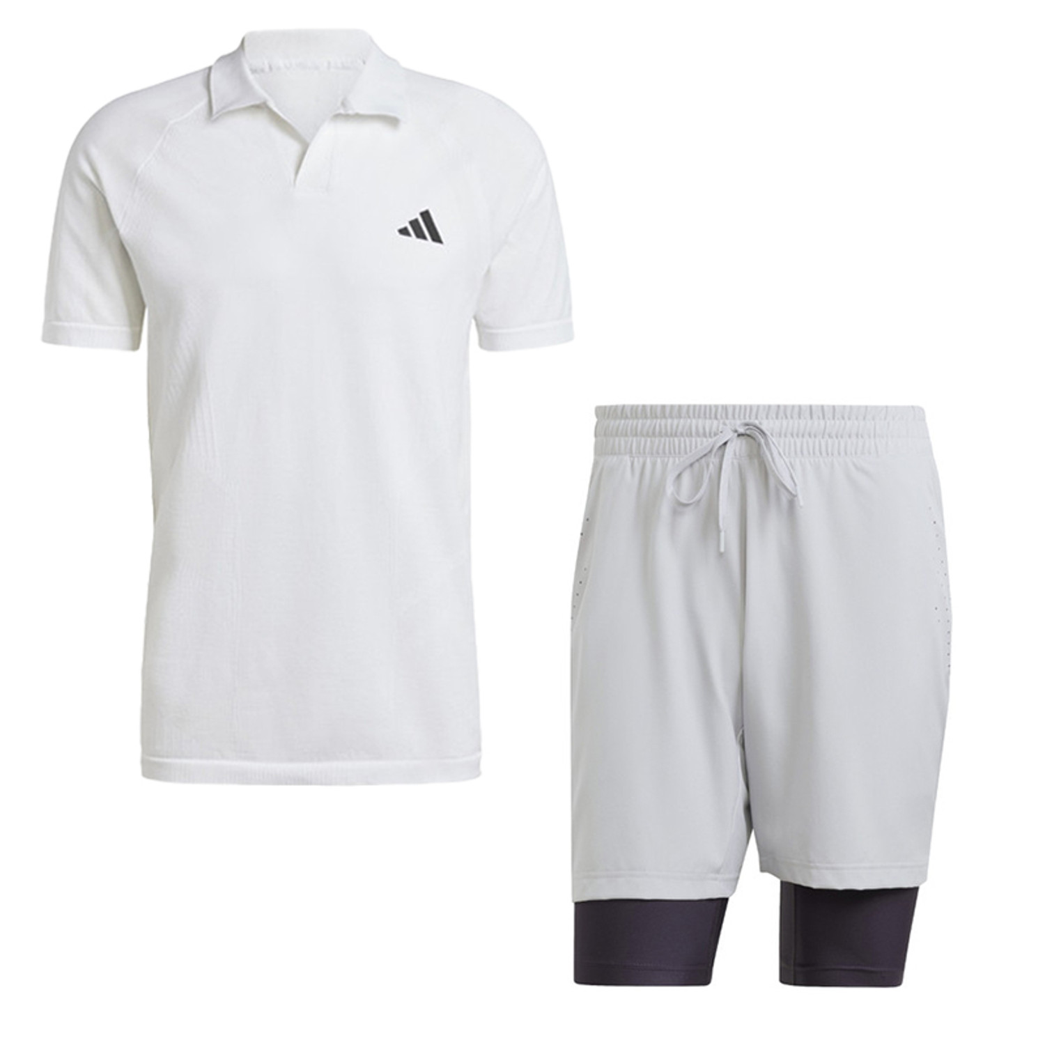 adidas Wimbledon Pro Seamless Polo Set Heren