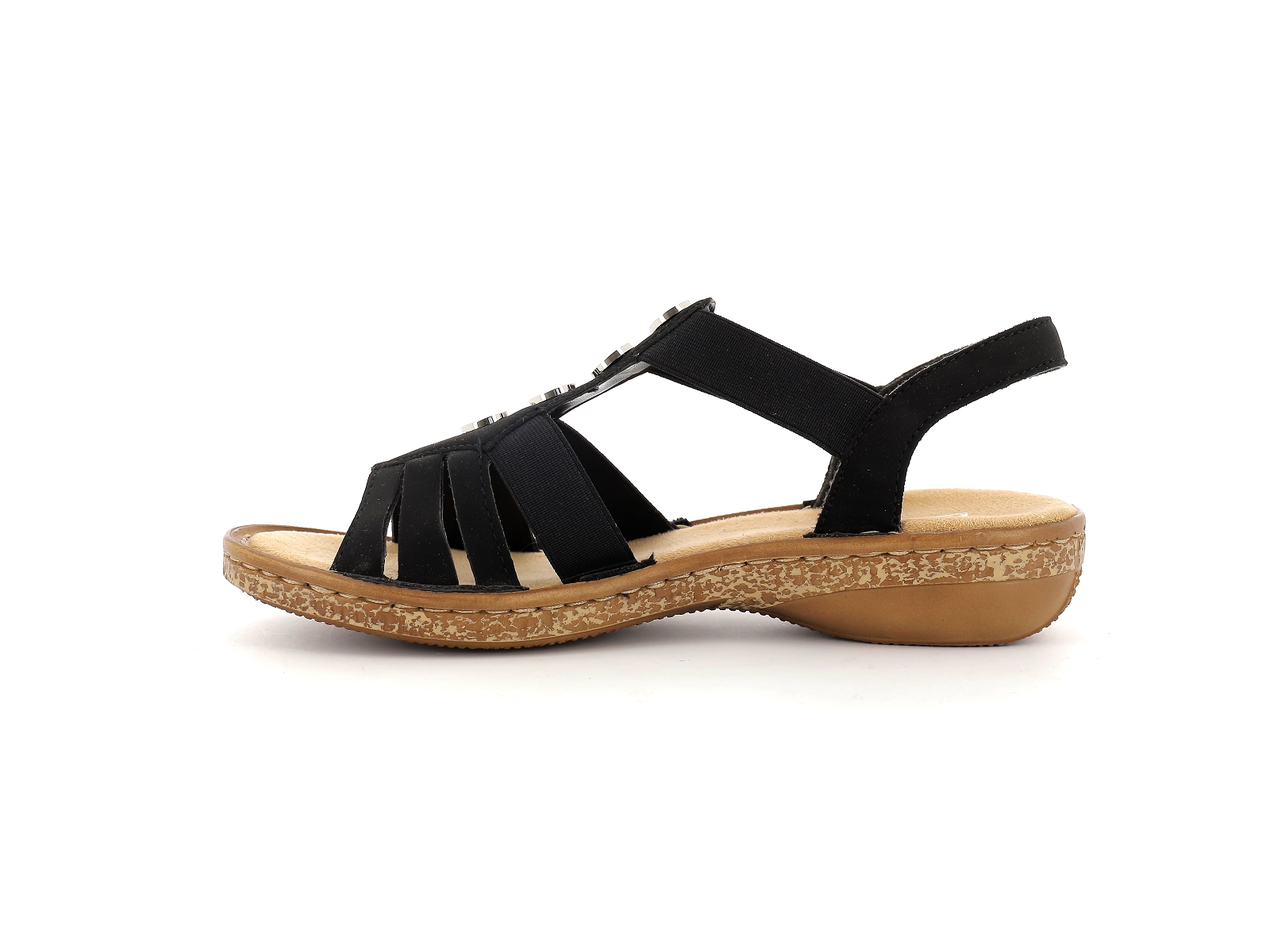 Rieker-62831 Synthétique Noir