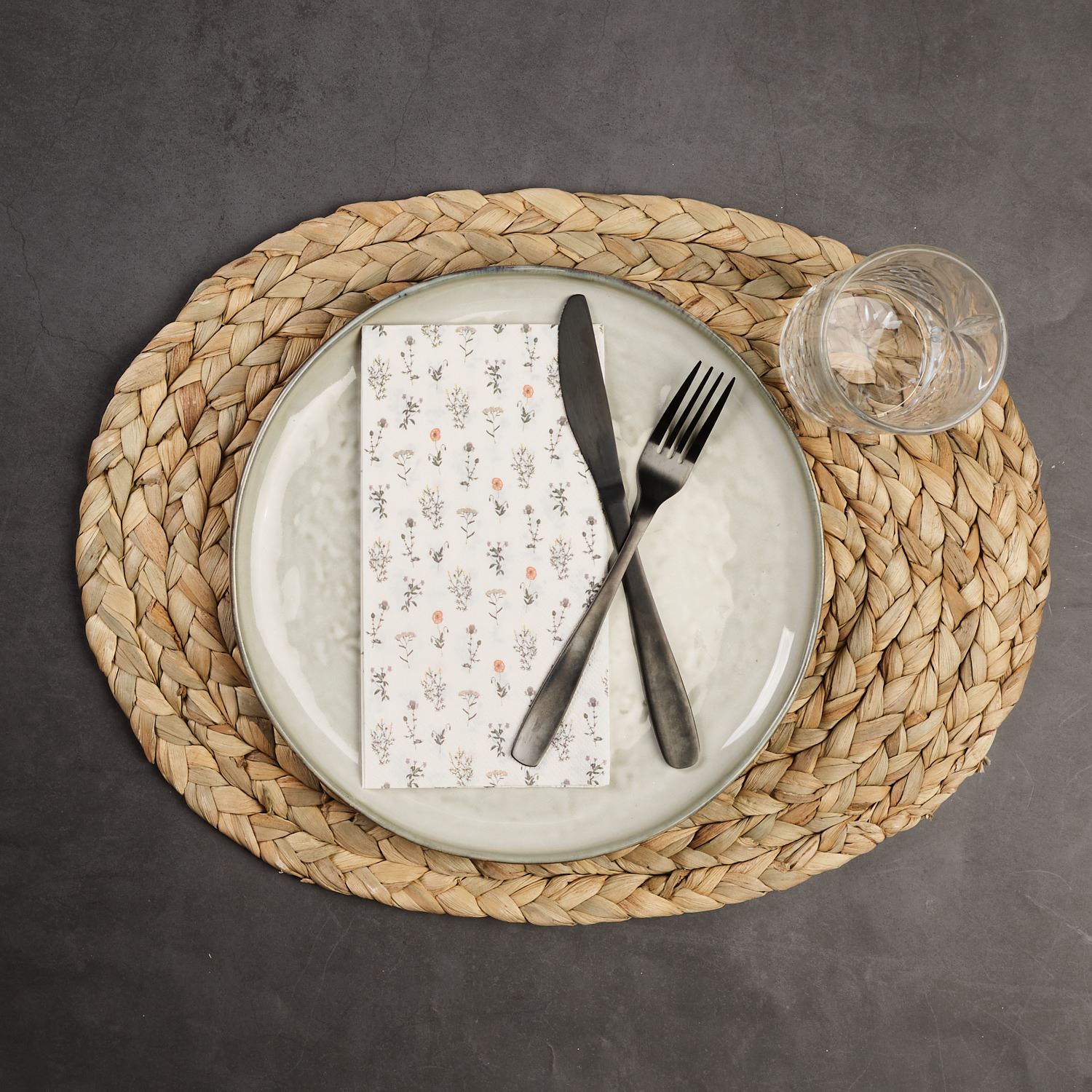Buffet papirservietter rosa - 33x42 cm