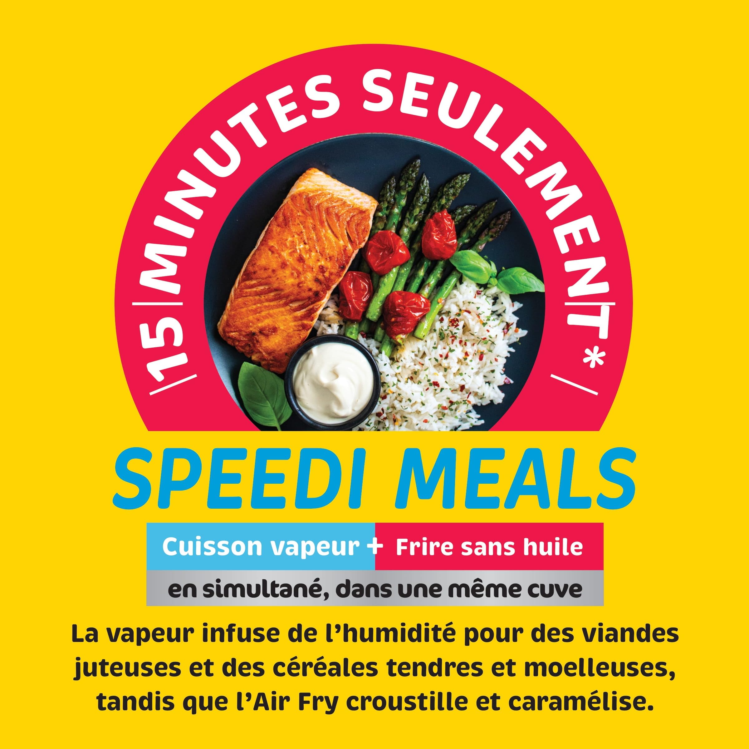 Ninja Speedi 10-en-1 Cuiseur rapide, Air Fryer, Friteuse à air et Multicuiseur, 5.7L, Repas pour 4 en 15 minutes, Vapeur, Gril, Cuire au four, Rôtir,