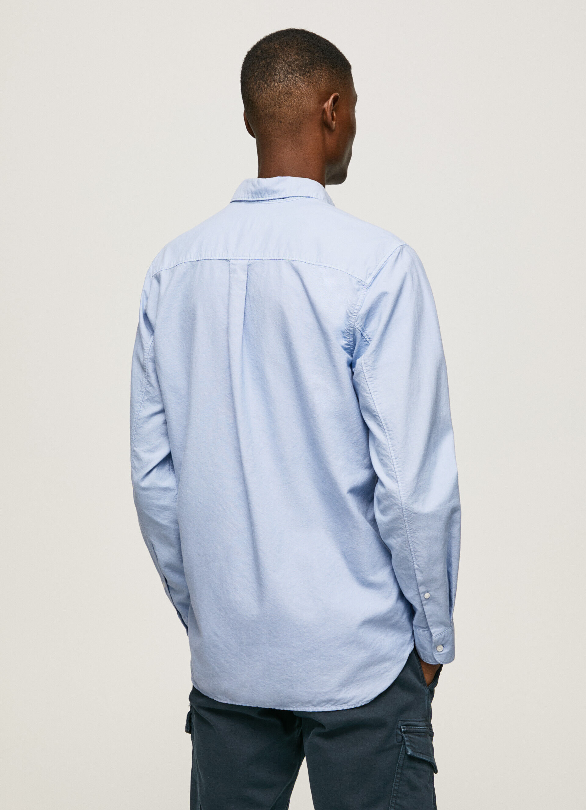 Camisa Oxford de corte regular - azul claro