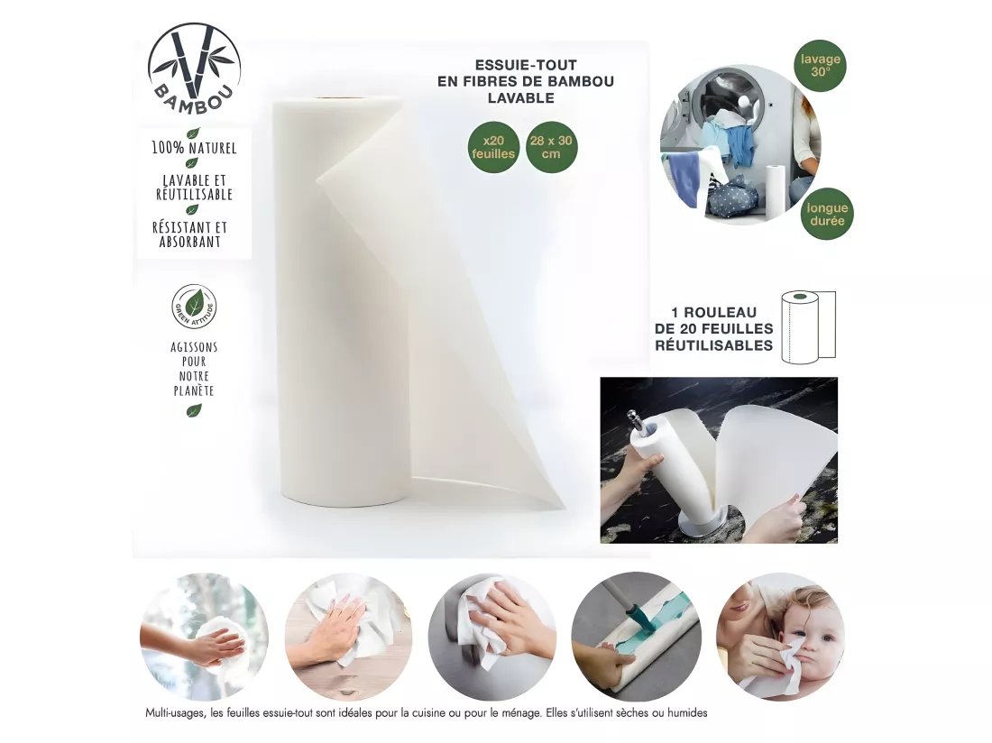 Essuie-tout réutilisable Eco concept Unitaire