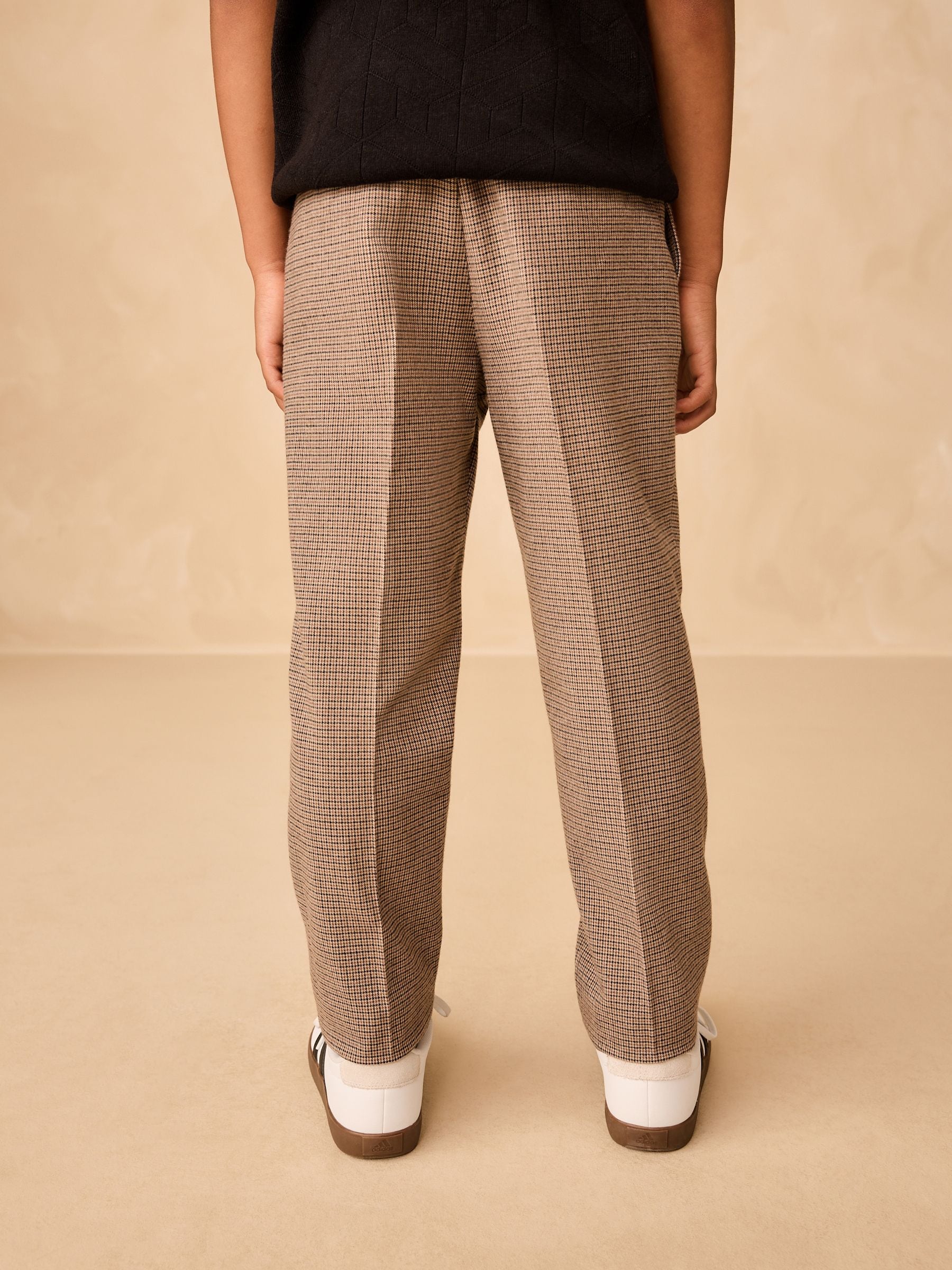 Lichtbruin - Smart Check Trousers (3-16yrs)