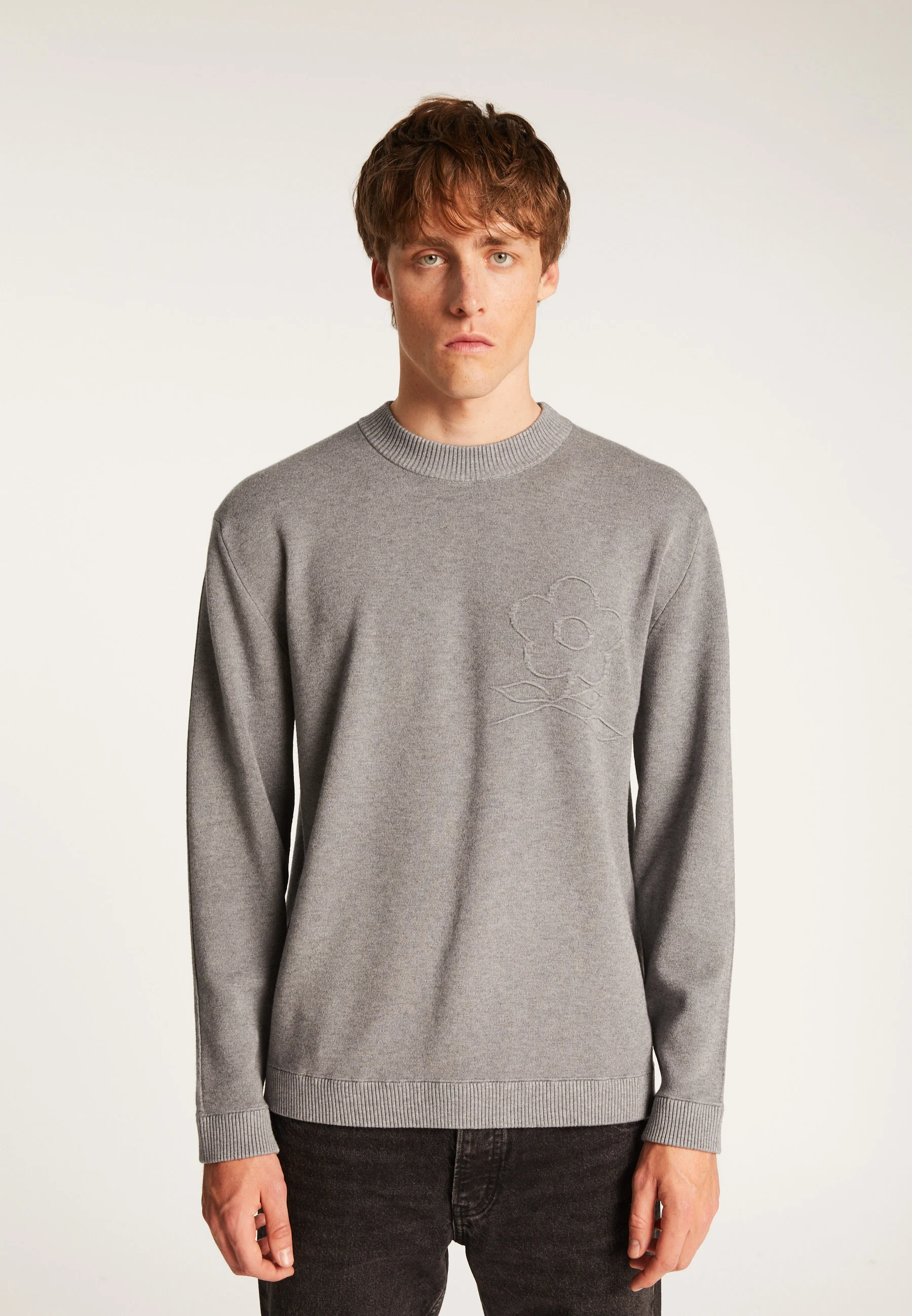 THIMOTHÉEAH24 - Pull col rond en viscose et laine | Gris