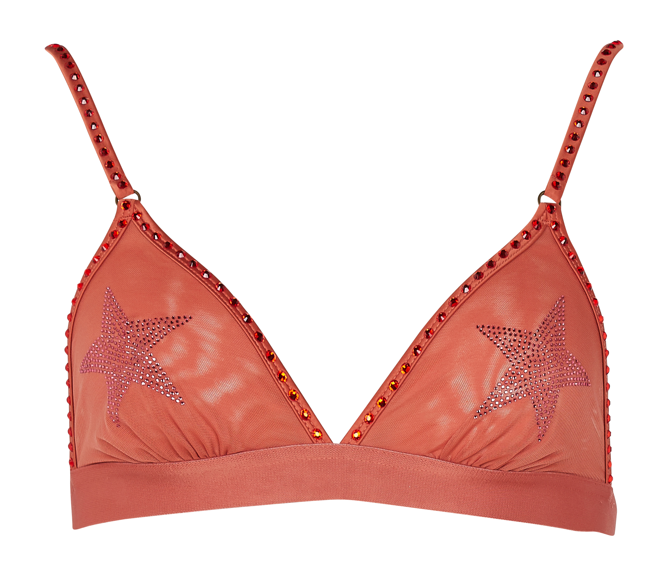 UMA - Soutien-gorge triangle en tissu filet | Rouge