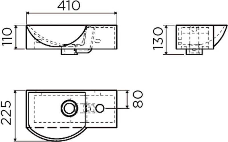 Clou - InBe 8 - Wastafel - Wit - Keramiek