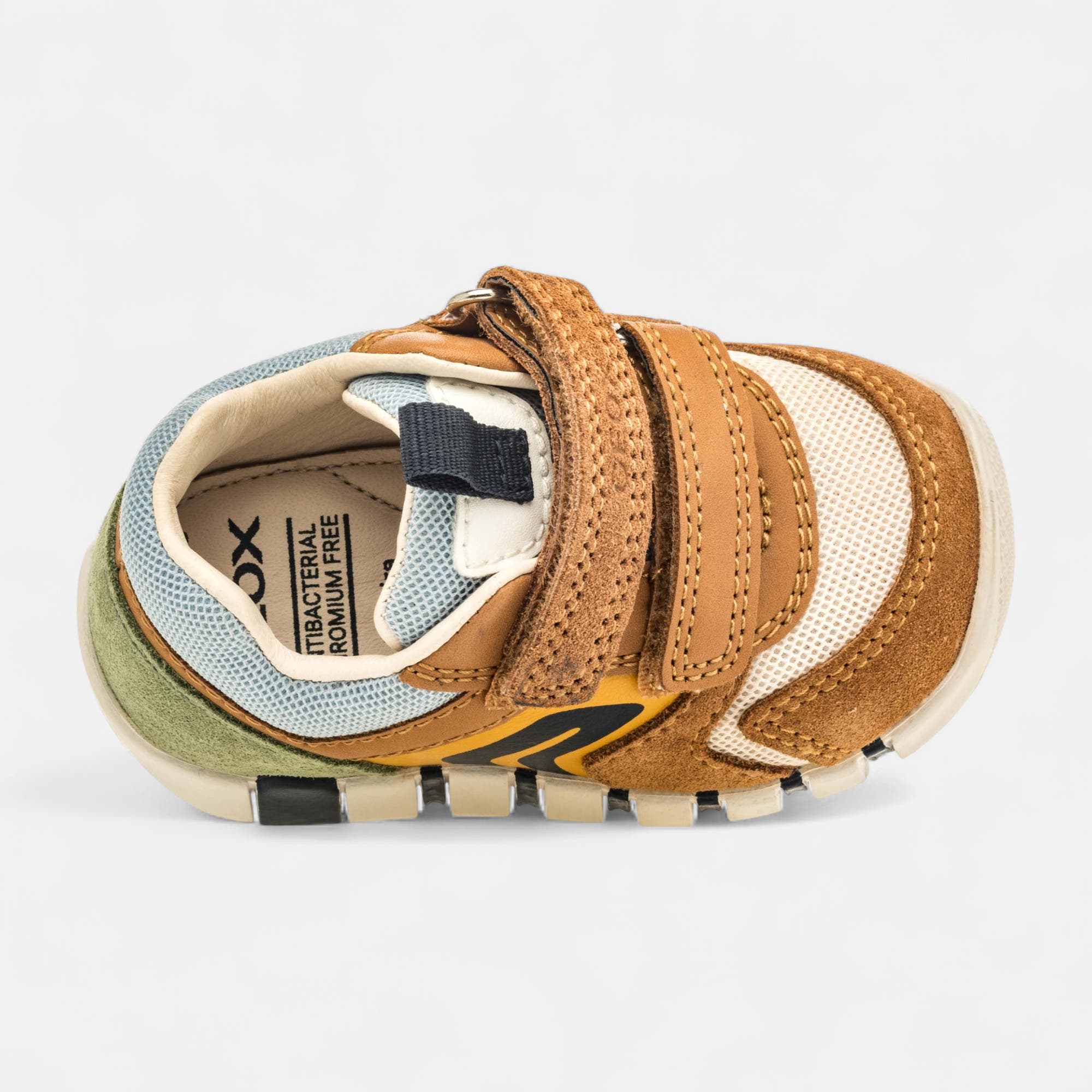 Sneakers Bébé garçon en cuir cognac