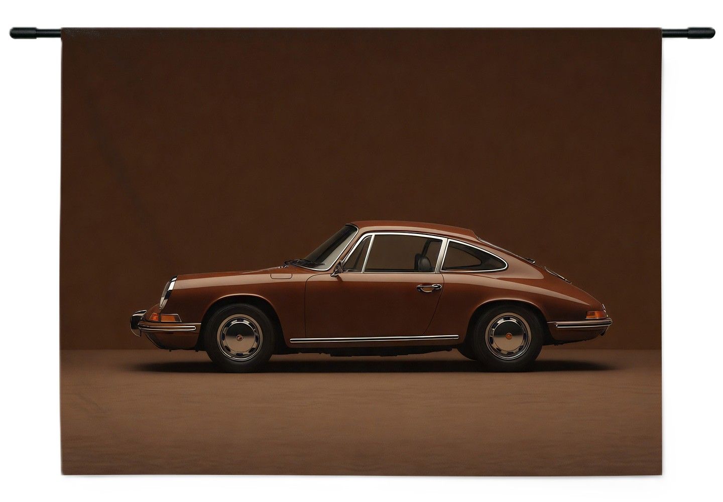 Wandkleed Brown Porsche