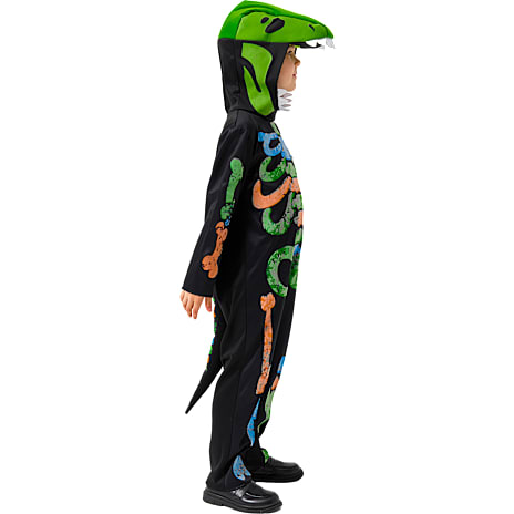 Halloween dinosaur skelet kostume str. 116