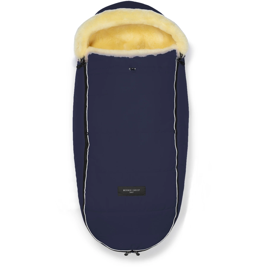 Werner Christ Baby Lammfellfußsack LADIS navy